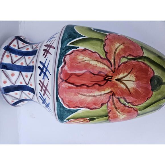 Hand-Painted CBK Wall Pockets Set of 3 Floral Ceramic Vases Vintage 1998 - Picture 4 of 9